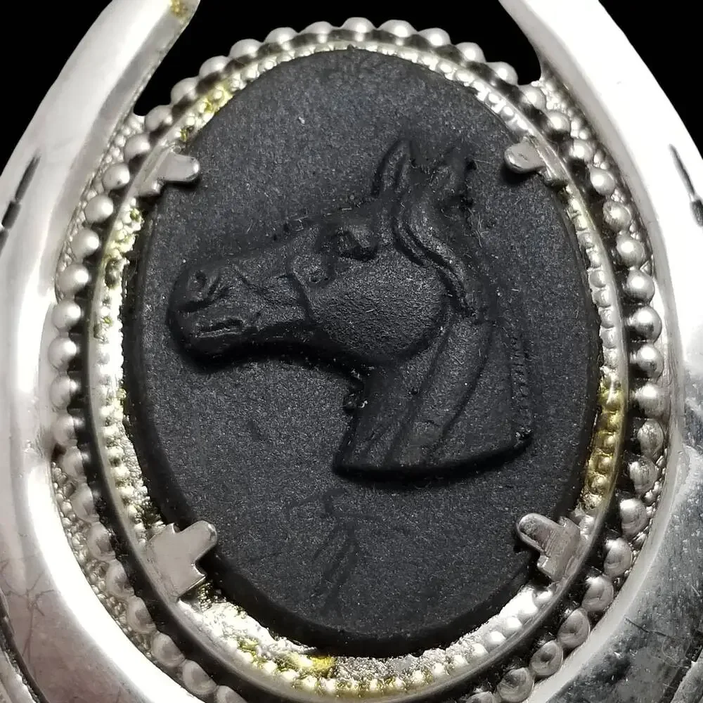 Vintage‎ Belt Buckle Embossed Horseshoe Horse Head Horse Saddle Western Cowboy